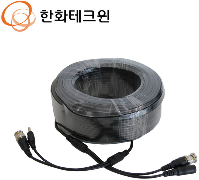 한화테크윈 CCTV 카메라 녹화기 호환 영상 전원 일체형 케이블 50M, 1개, 한화테크윈 CCTV용 영상 전원 일체형 케이블 50M