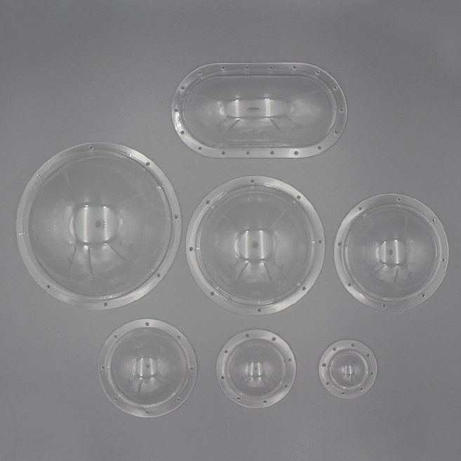 (인형소품) 강보용 투명반구 헤드캡, 원형 8cm, 1개