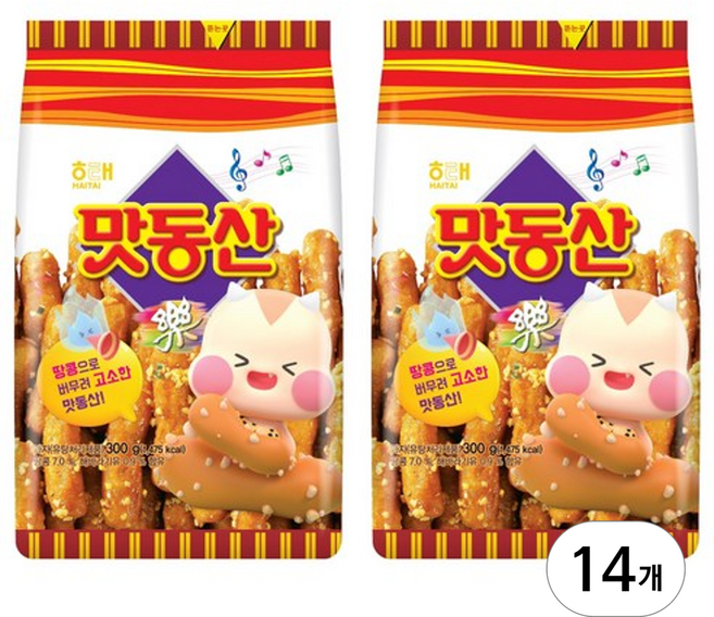 해태제과 맛동산, 300g, 14개