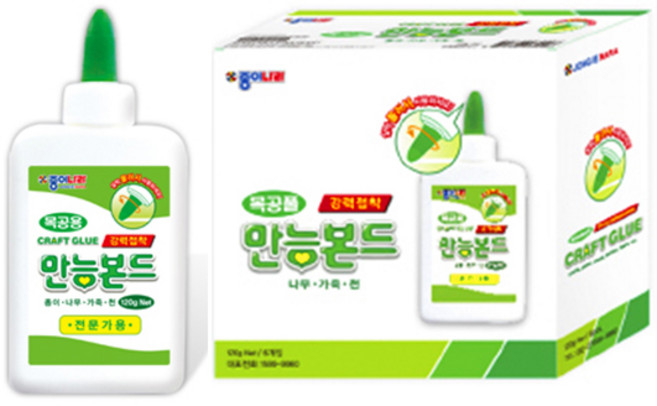 종이나라 강력접착 목공풀 만능본드 120g (6개입), 단품, 1개