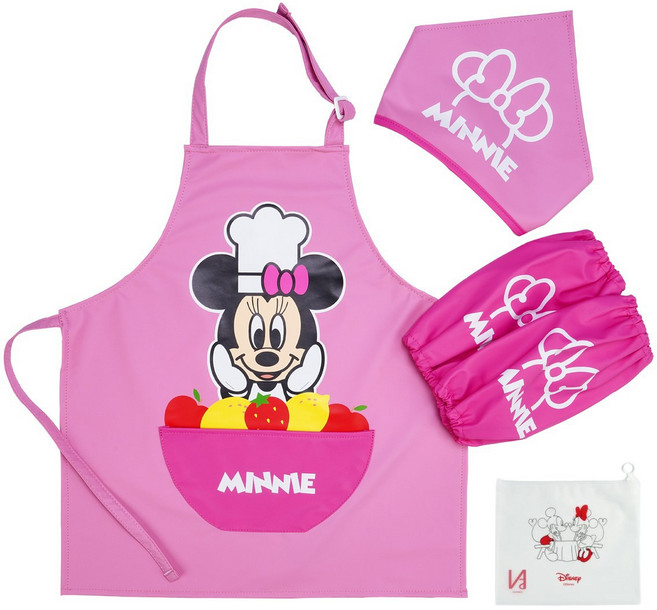 SNC/디즈니 [요리사-미니] 방수 앞치마+두건+토시+지퍼백 4종 세트