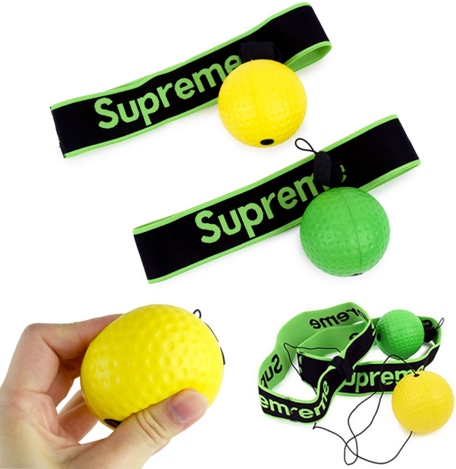 동체시력 복싱연습 순발력향상 셀프 펀치공 가정용 집중력 향상 공치기 헤어밴드 펀치볼 세트, 초록공, 초록색