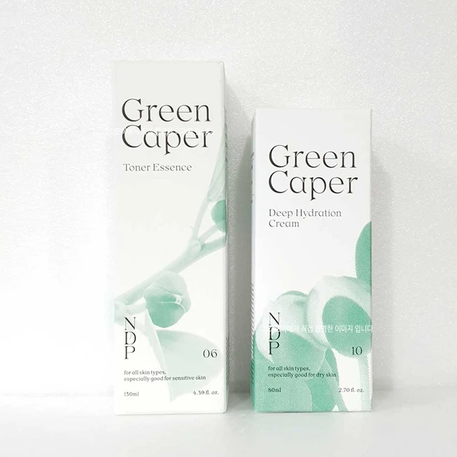 NDP 내추럴더마 프로젝트 그린 케이퍼 2종 단품 구성(토너에센스130ML+딥하이드레이션크림80ML), 1세트 - 쿠팡