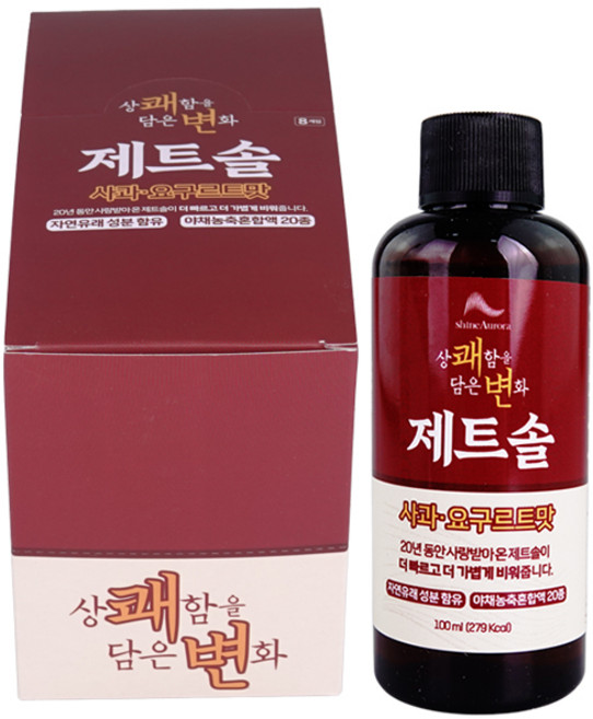 제트솔 상쾌함을 담은 변화 8병 사과요구르트맛 세트, 1세트, 8회분