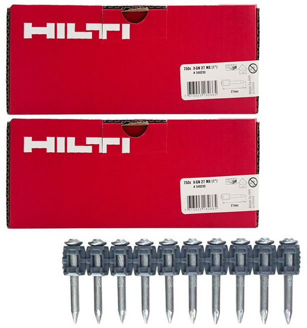 [2개묶음] HILTI 힐티 가스핀 X-C G3 MX 27mm(750발) GX120 GX3 공용, 1세트