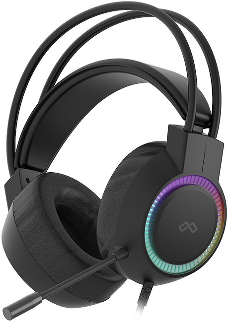 맥스틸 초경량 가상 7.1 3D 서라운드 어학겸용 LED USB 게이밍 헤드셋, 사파이어 블랙, GM-GHU 710 PRO