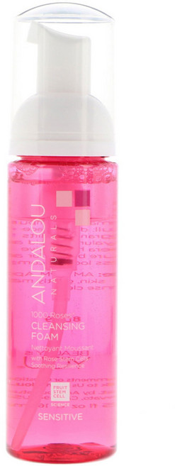 Andalou Naturals 1000 Roses 클렌징 폼 민감성 피부용 163ml(5.5fl oz), 2개