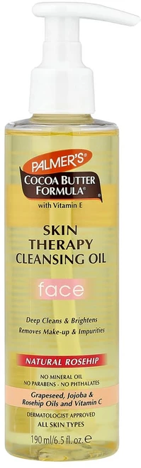 파머스(해외) 코코아버터 포뮬라 비타민E 스킨 테라피 클렌징 오일 얼굴 로즈힙 함유 190ml, PAL04372, 1개 - 쿠팡