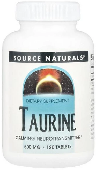 Source Naturals Taurine 500mg Tablets 소스내추럴스 타우린 500mg 타블렛, 1개, 120정 - 쿠팡