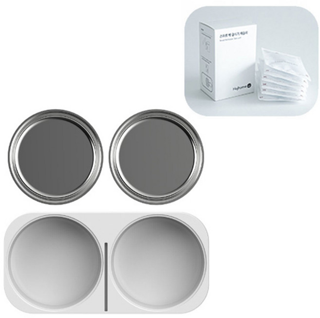 헤이홈 반려동물 스마트 자동 급식기 전용 2구 밥그릇, 2구밥그릇+제습제, 1개