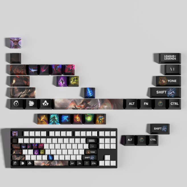 잼토이 리그오브레전드 키캡 30피스 키보드 게이밍 굿즈 커스텀 PBT, 옵션27. 요네, 30keys