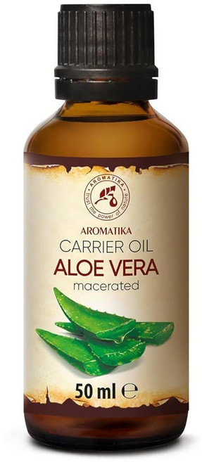 AROMATIKA 알로에 베라 오일 50ml(1.7온스) - 100% 순수 & 천연 - 알로에 바베이덴시스 - 브라질 - 피부 관리 - 바디 - 모발 성장 - 페이스 모이스처라, AROMAT 매트IKA 알로에 베라 오일 50ml(1.