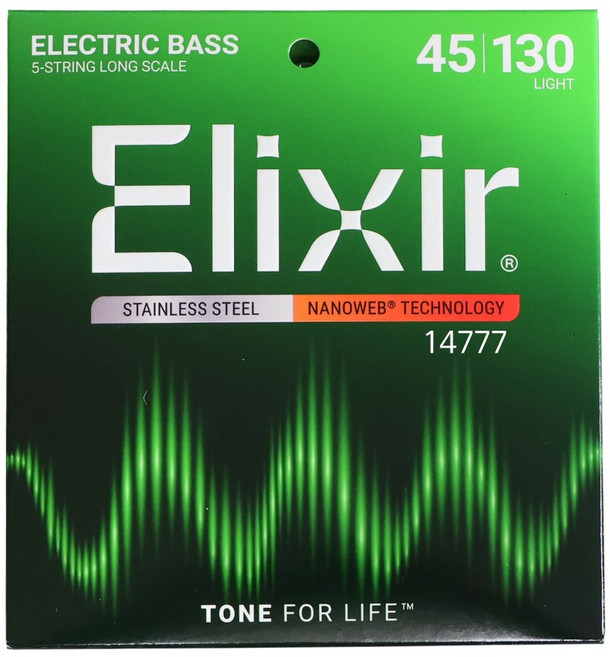 엘릭서 베이스 스테인레스 스틸 라이트 5현, 1개, 14777