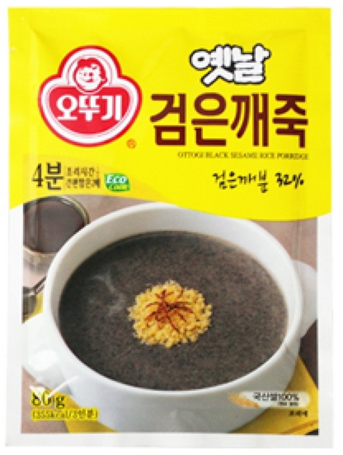 오뚜기 옛날 검은깨죽 80gX40개입 BOX 식품 > 가공/즉석식품 즉석밥/간편조리 즉석죽/스프 즉석죽, 80g, 40개