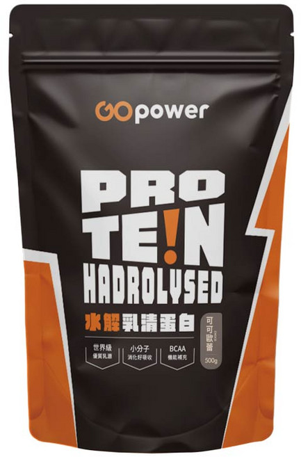 GOpower 果果能量 水解乳清蛋白 可可歐蕾, 500g, 1包