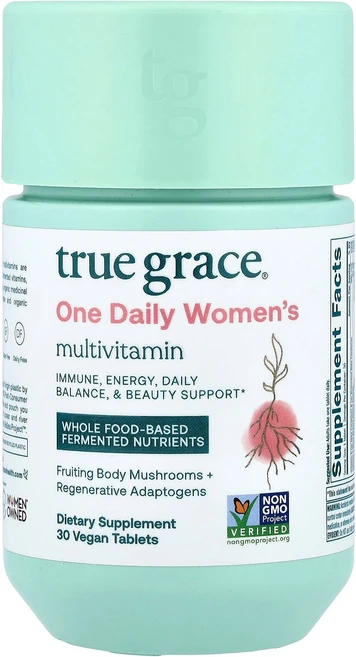 True Grace One Daily Women's Multivitamin 30 Vegan Tablets, True Grace, One Daily Women's, 1개 - 쿠팡