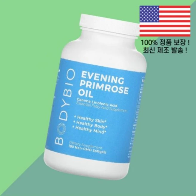 바디바이오 달맞이꽃 오일 Non GMO 소프트젤 캡슐 180정 BodyBio Evening Primrose Oil 180 Softgels, 1 - 쿠팡