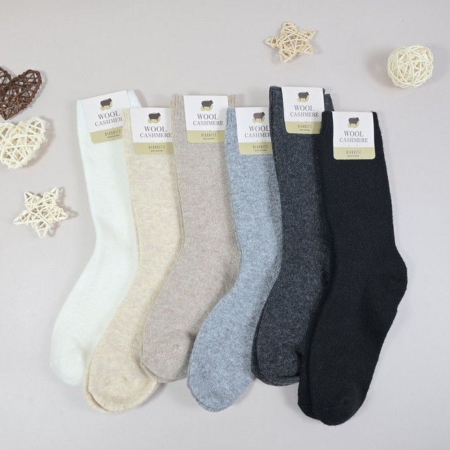 국내제작 캐시미어 울 6종 고급 양말 겨울 따뜻한 여자 고급진 크리스마스 선물 수족냉증