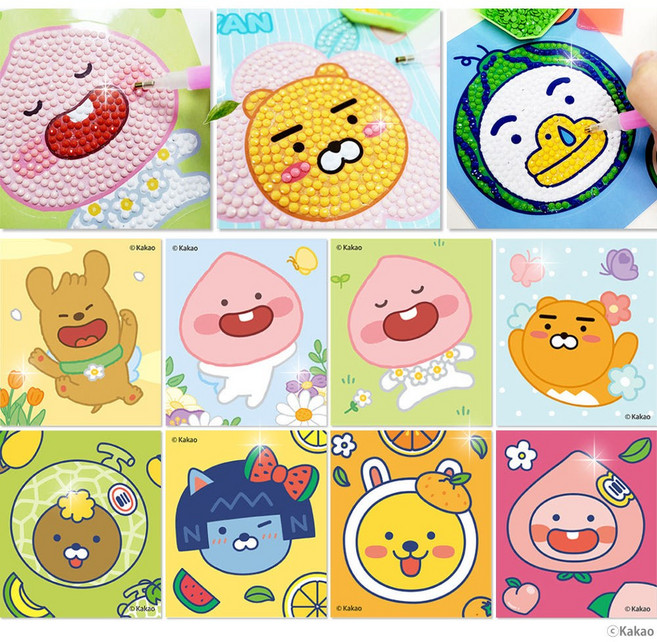 카카오 보석십자수 25x25cm, 1개, 튜브