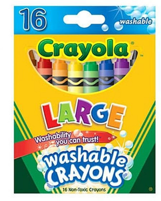 Crayola 크레욜라 무독성 굵은 수성크레용 색연필 16색