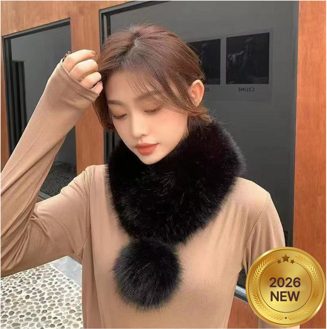 고급스러운 인조 여우털 토끼털 목도리