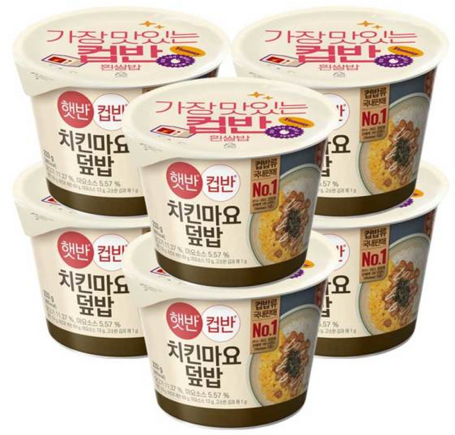 CJ 햇반 컵반 치킨마요덮밥, 233g, 6개