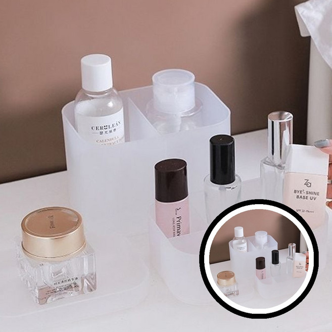 도모아 수납 메이크업 best 정리함 반투명 악세사리 화장품, M 2칸