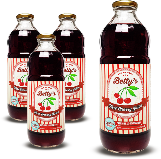 베티스 타트체리 주스 원액, 1L, 4개
