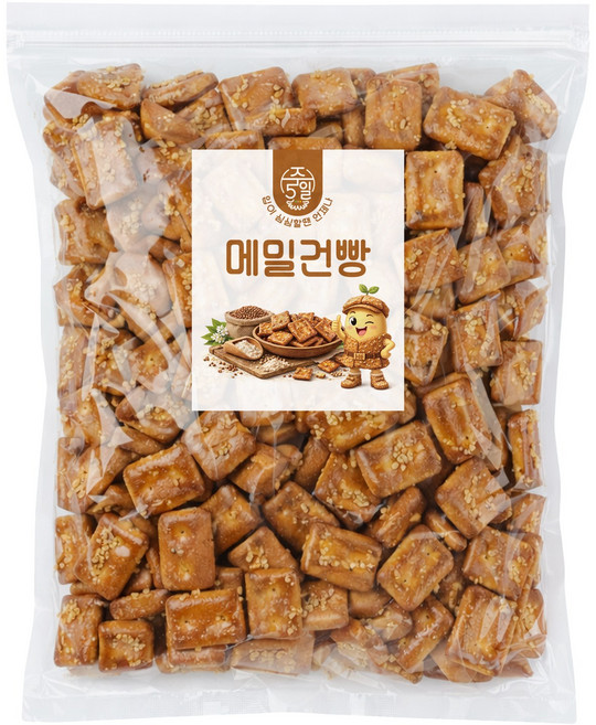 [주5일] 특별한 간식 국내제조 튀긴 메밀건빵, 1개, 500g