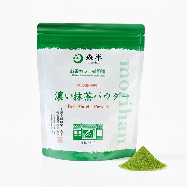 森半 宇治特濃抹茶粉 500g (含糖) 日本製 咖啡廳推薦, 1個, 個人用(1入), 1個裝