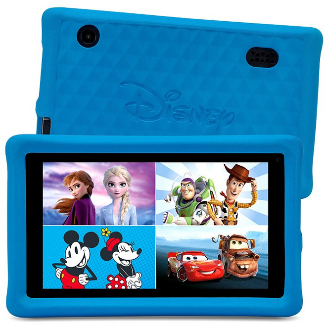 디즈니 전용 키즈용 유아용 태블릿PC 7인치 디즈니 페블 기어 블루, 1개