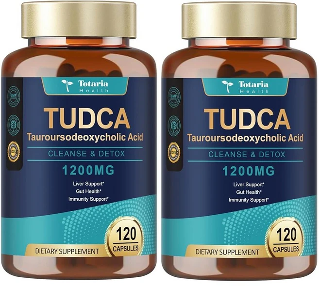 Totaria TUDCA 보충제 1200mg (타우루소데옥시콜산) 울트라 스트렝스 퓨어 담즙 소금 간 지원 및 담낭 정화 회복 비건 170940, 120 Count (Pack of 2), 2개, 120정 - 쿠팡
