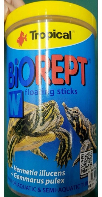 Tropical Biorept W 浮水飼料條，水生及半水生龜專用飼料, 1個, 250ml