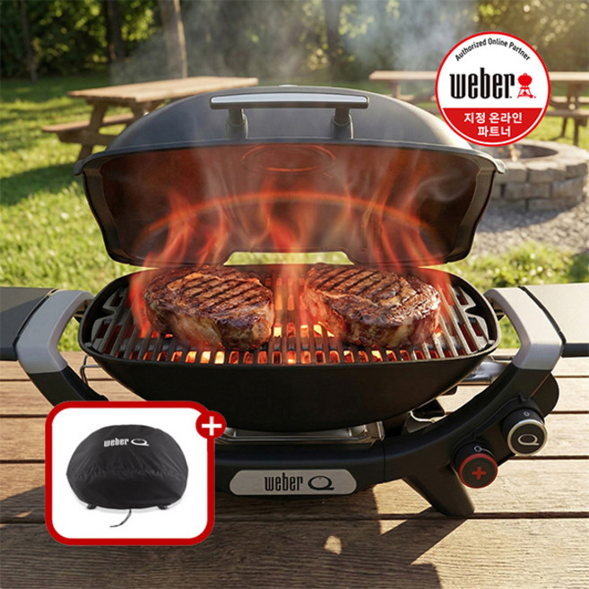 [NEW] 웨버 Q2800N+ 블랙 LPG 가스 그릴 (커버 증정), 1개