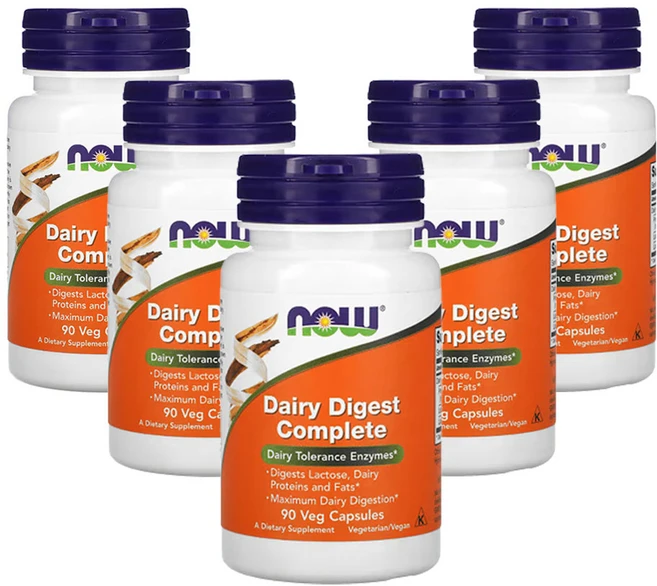 나우푸드 데어리 다이제스트 컴플리트 90베지 캡슐, 5개, 90정 - 쿠팡