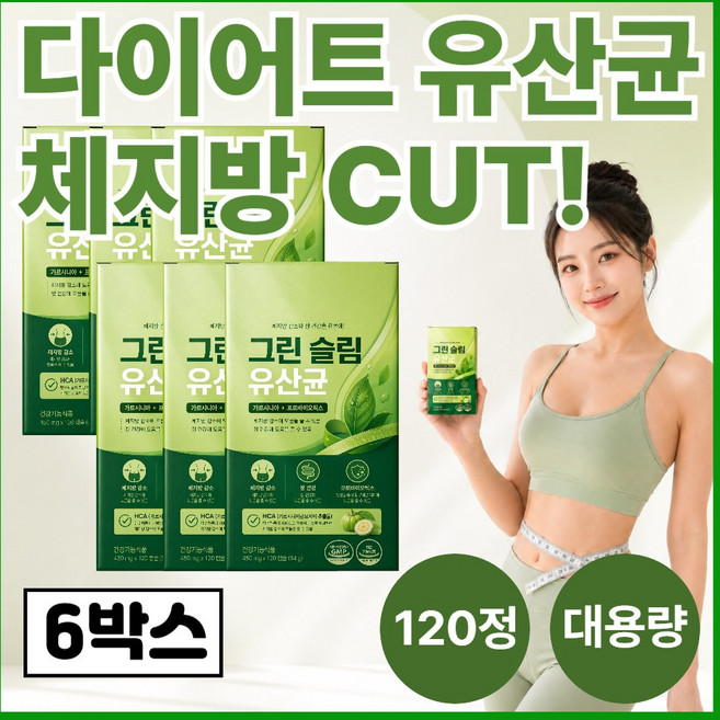 BNR17 NEW 비에날씬 다이어트 유산균 프로틴 정품 증정 (12박스 구매시) / 모유유래 슬림 다이어트&유산균 장건강 듀얼케어 식약처인증 데일업, 6개, 120정
