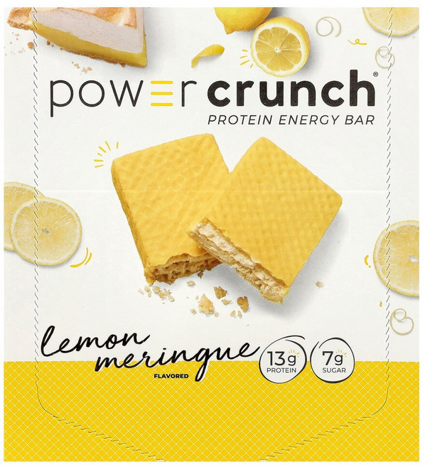 BNRG Power Crunch 단백질 에너지 바 레몬 머랭 12개입 개당 40g(1.4oz) 1팩, 1개, 40g