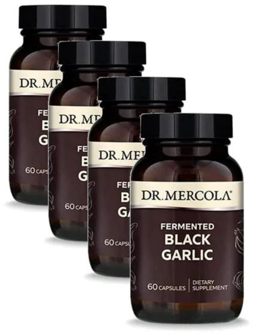 닥터머콜라 발효 흑마늘 블랙 갈릭 추출물 캡슐 Dr. Mercola Fermented Black Garlic, 4개, 60정 - 쿠팡