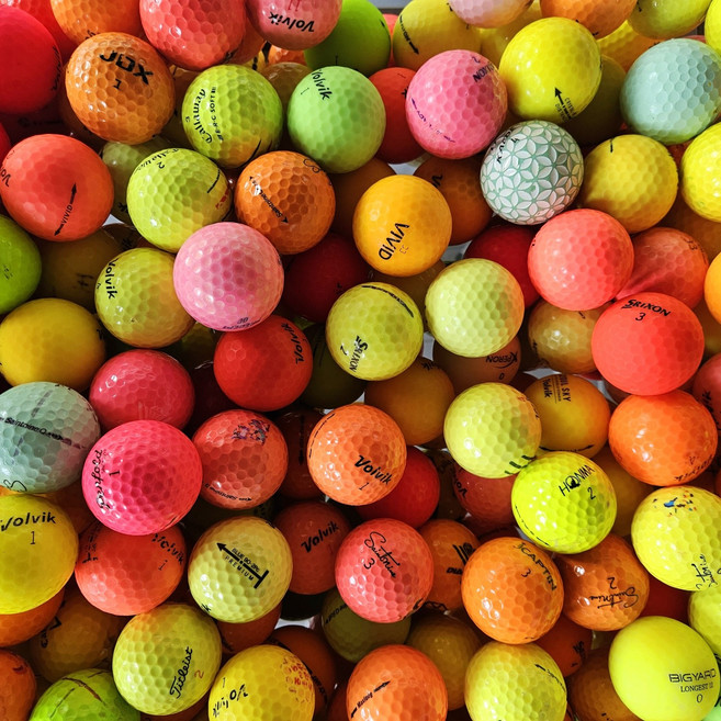 A급 칼라 혼합 50알 골프 로스트볼, 1등급 컬러혼합(브랜드 혼합), 30개입, 1세트