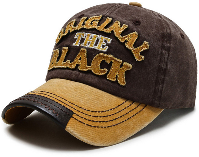 더블랙 볼캡 레터링패치 워싱 야구모자