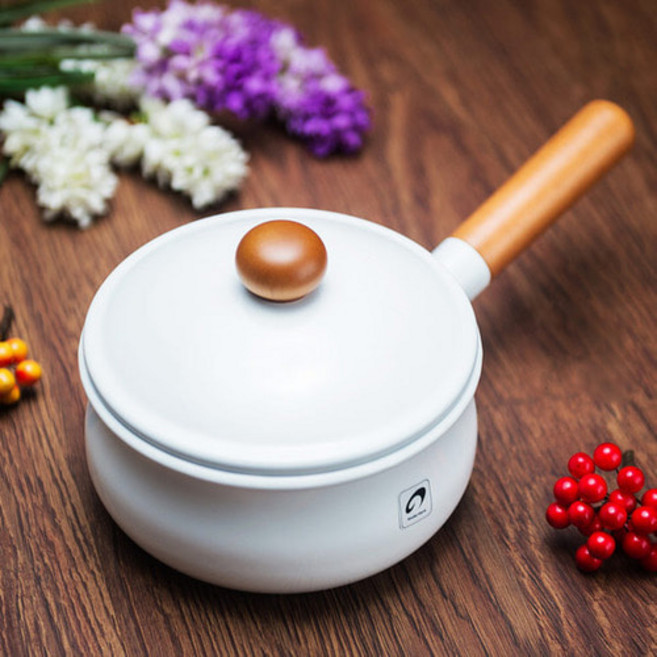 (일본) 노다호로 포치카 법랑 뚜껑 소스팬 편수냄비 (15cm), 상세페이지참조