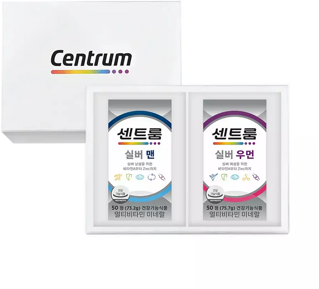 센트룸 실버 선물세트(맨 50정 + 실버우먼 50정) 1개, 100정