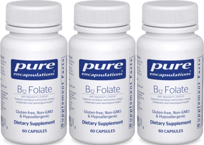 퓨어인캡슐레이션 비타민B12 엽산, 60정, 3개 - 쿠팡