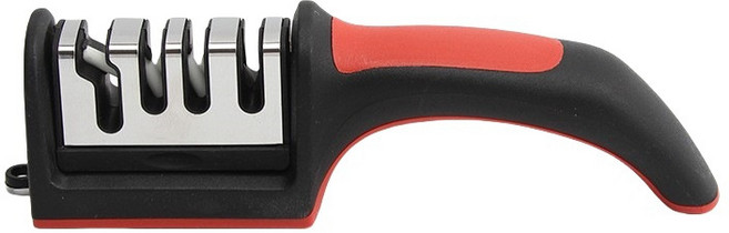 家用菜刀磨刀器 快速磨剪刀 磨刀架, 1個, 四段袋裝