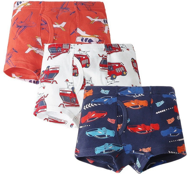 愛北鼻 男童褲 - 精梳棉純棉螺紋平口內褲 無螢光劑舒適透氣款