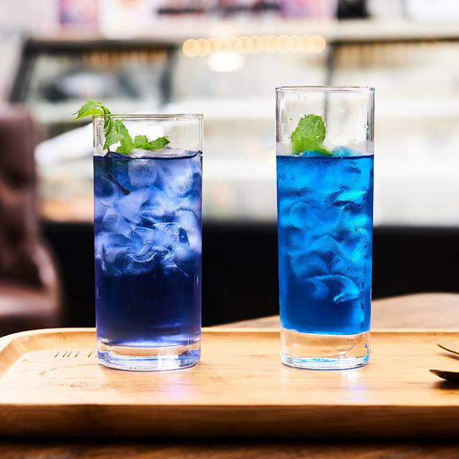 아이스커피잔 홈카페유리컵 내열 롱 아메리카노 맥주 하이볼잔 310ml, 4개