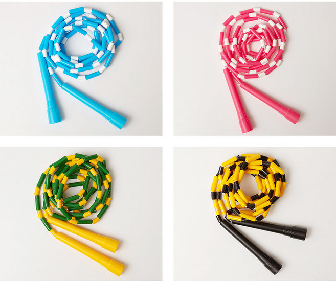 김수열줄넘기 색동줄넘기(유아용), 분홍+흰색, 1개