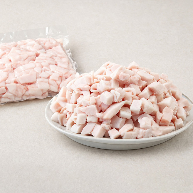 (큐브컷) 국내산 돼지지방 A지방 큐브컷(조각) 라드용, 1개, 500g