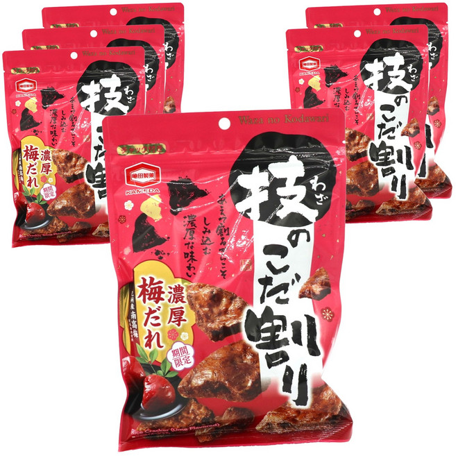 龜田製菓 和三盆 固執 濃厚梅醬口味, 100g, 6個