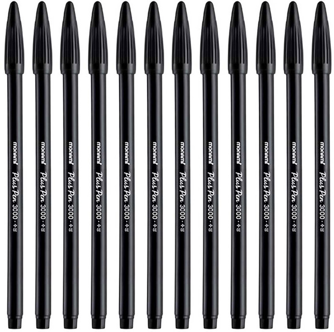 모나미 모나미 프러스펜 플러스펜 (12자루), 검정